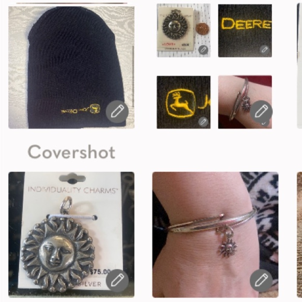 John Deere Cap🦌+925 heavy Sun Pendant+3”W Cuff Bracelet 🌞